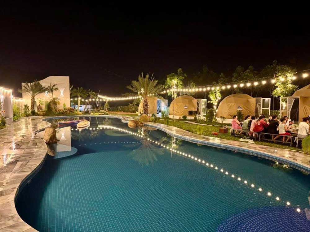 hồ bơi Lani glamping dầu tiếng 7